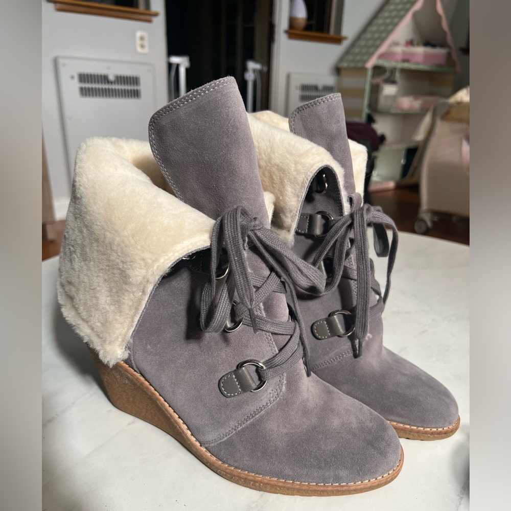 Cole Haan women’s winter wedge bootie.
